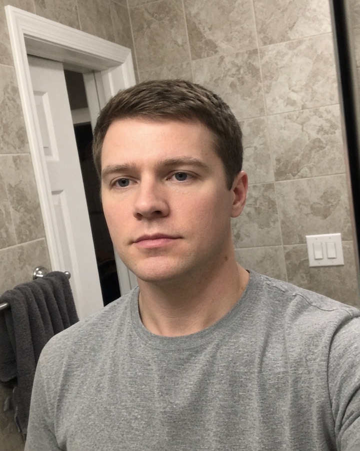 Clean-shaven selfie of a man