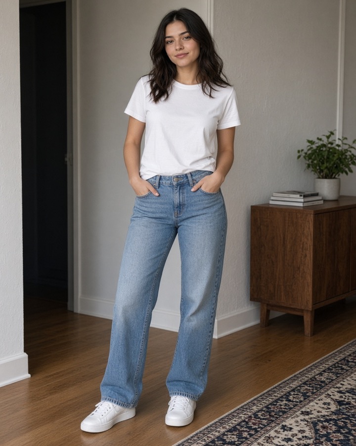 Woman in casual clothes